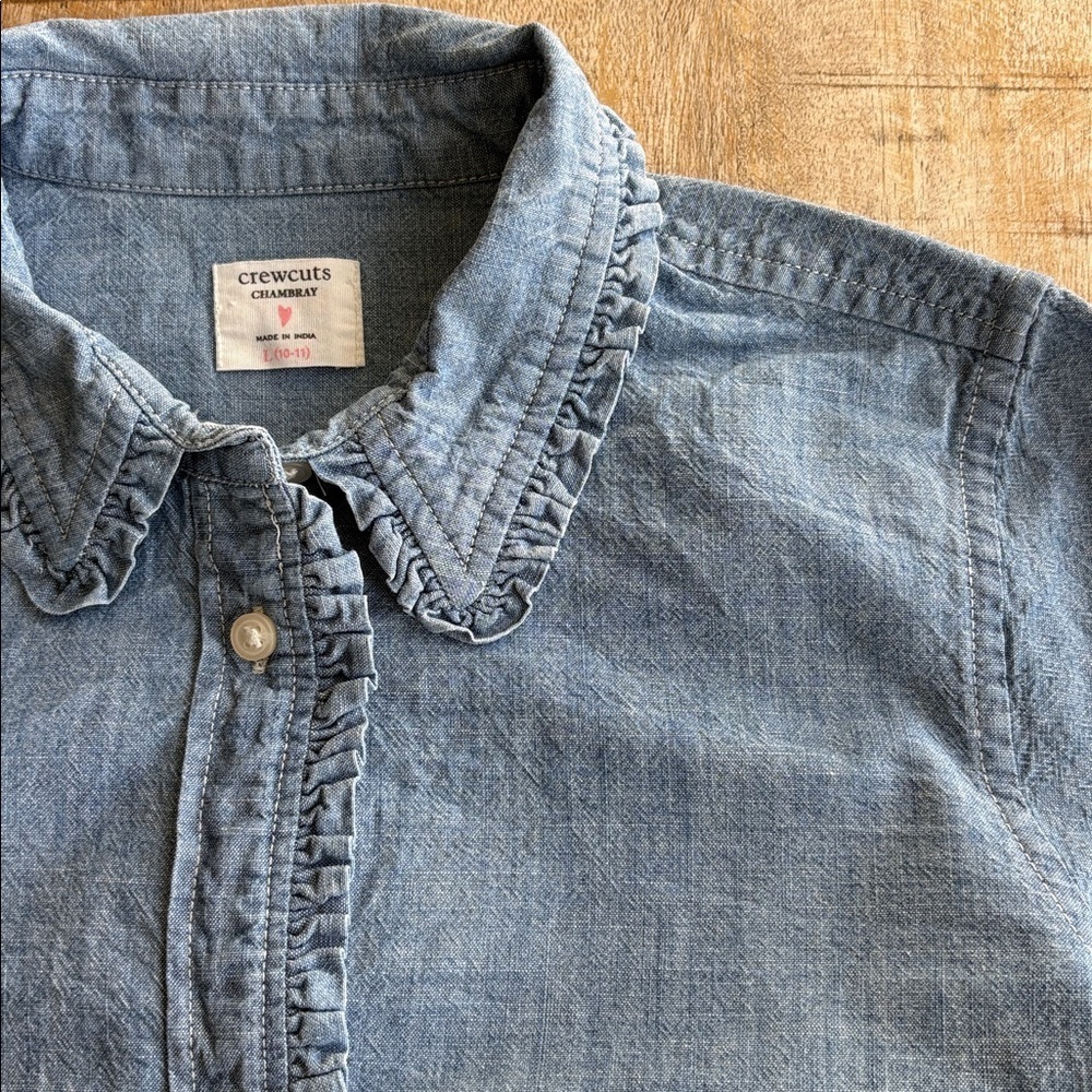 Crewcuts girls chambray shirt L(10-11) - Picture 3 of 6